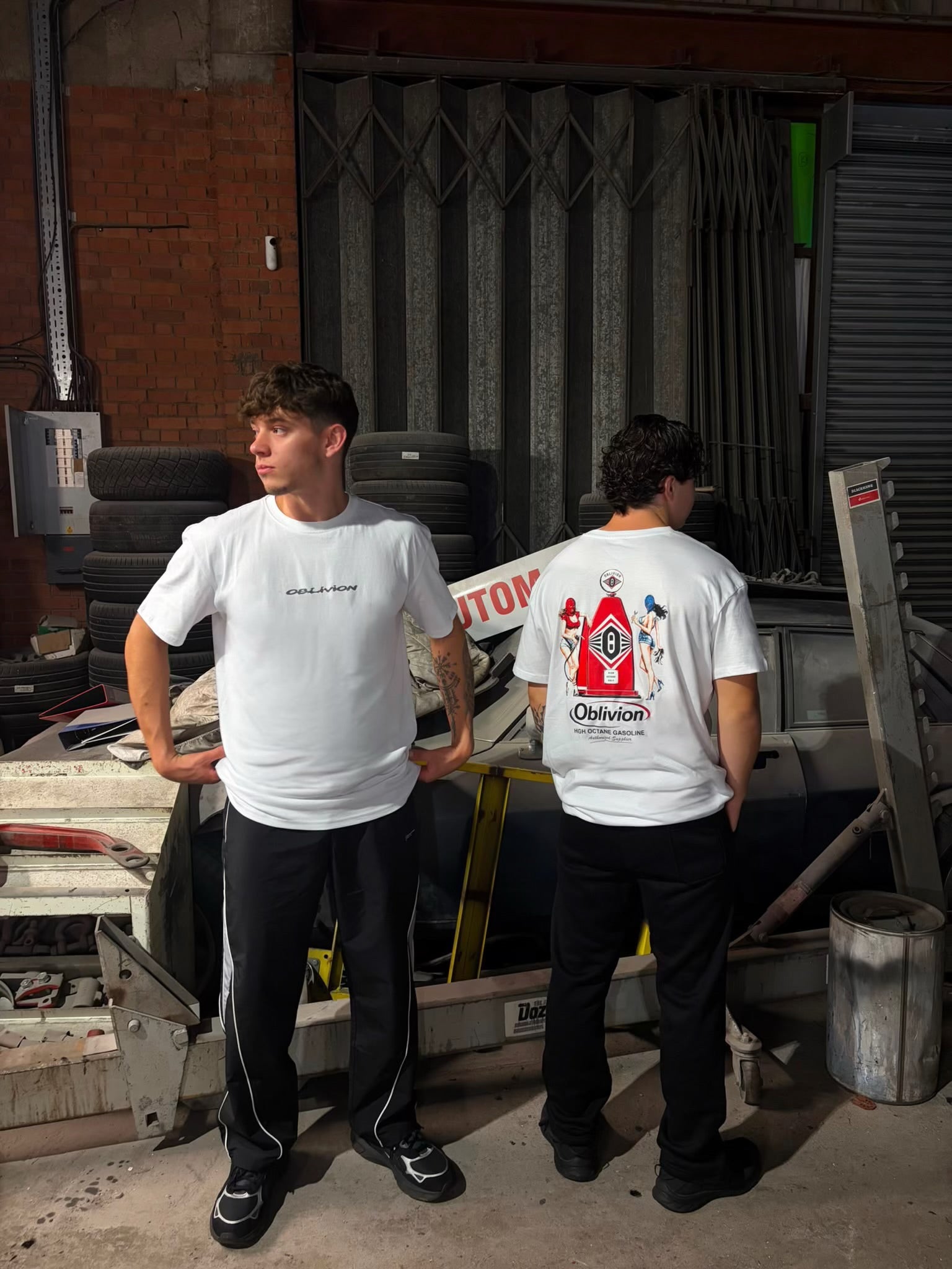 High octane Oblivion oversized Tee - White
