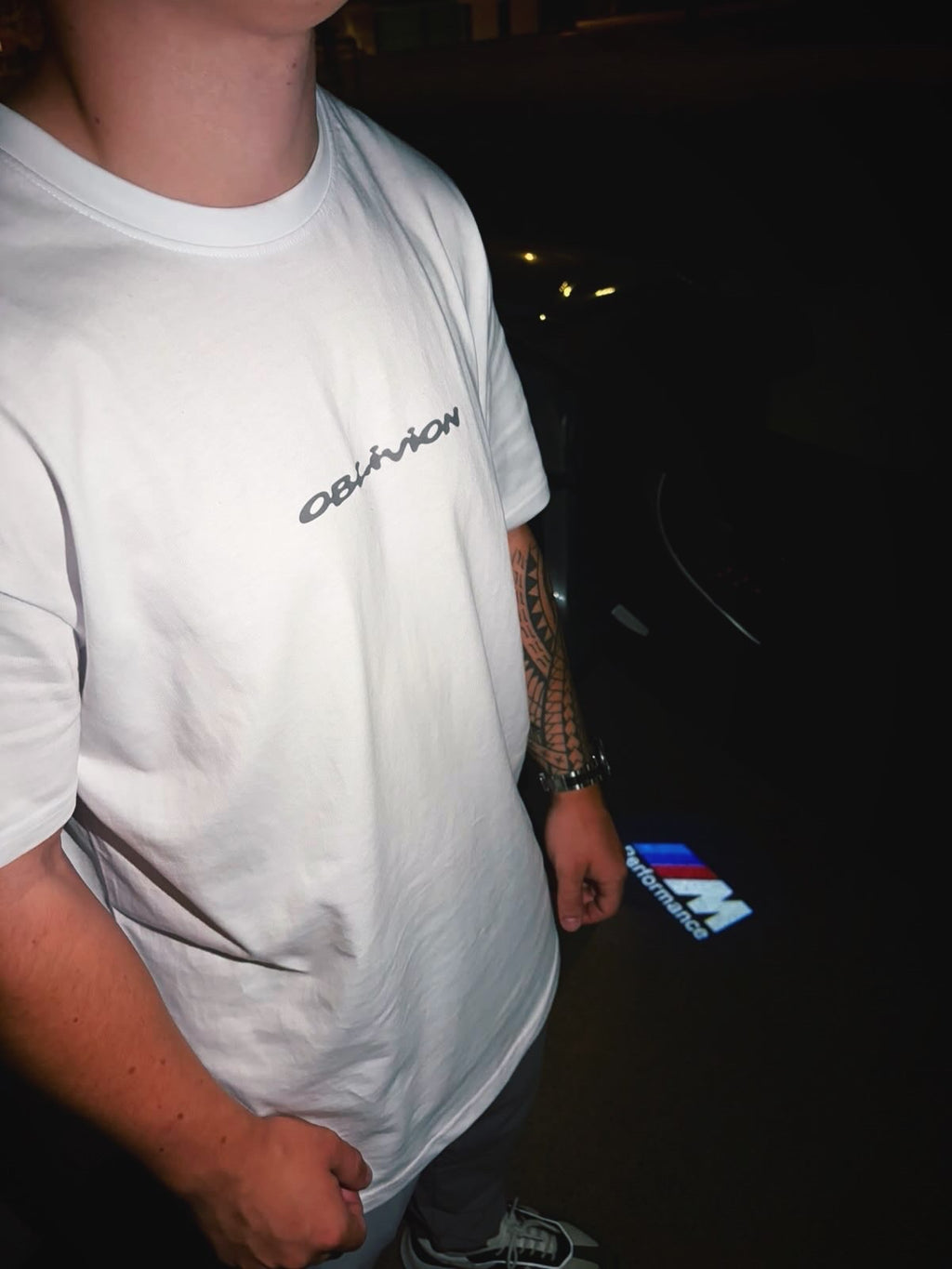 High octane Oblivion oversized Tee - White