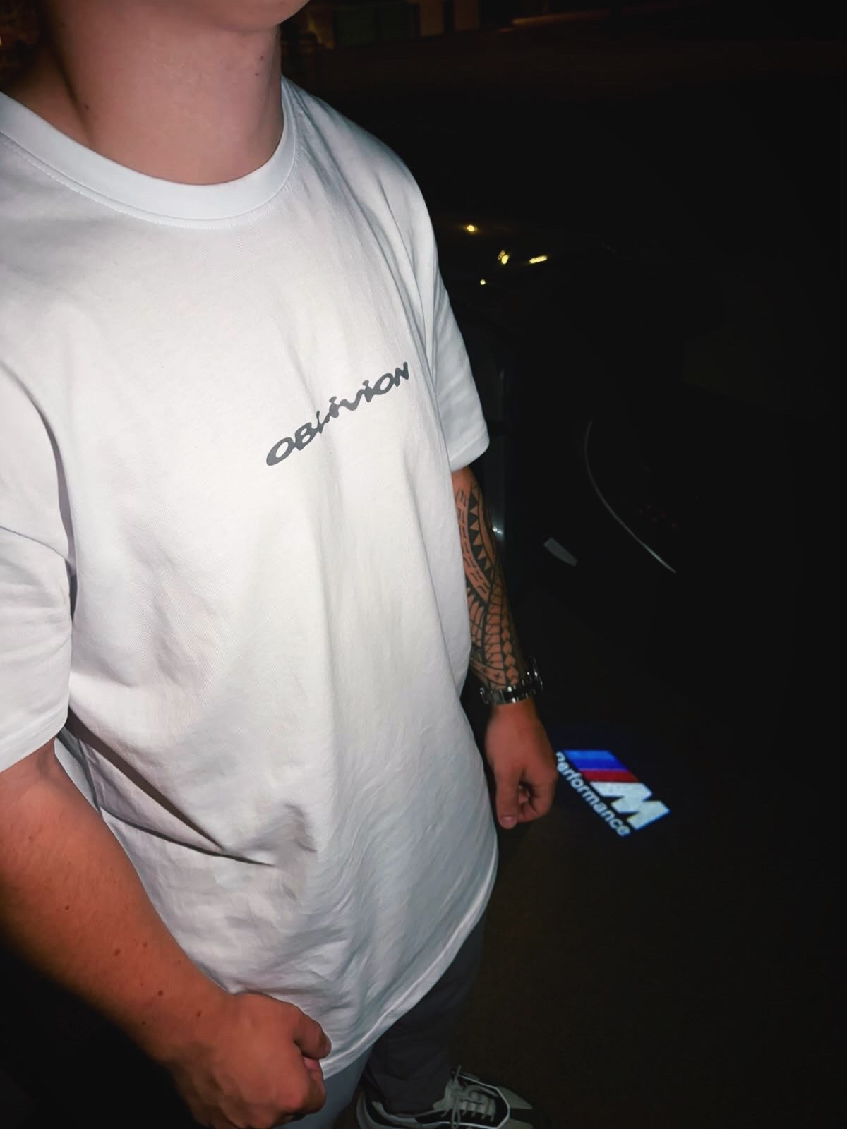 High octane Oblivion oversized Tee - White