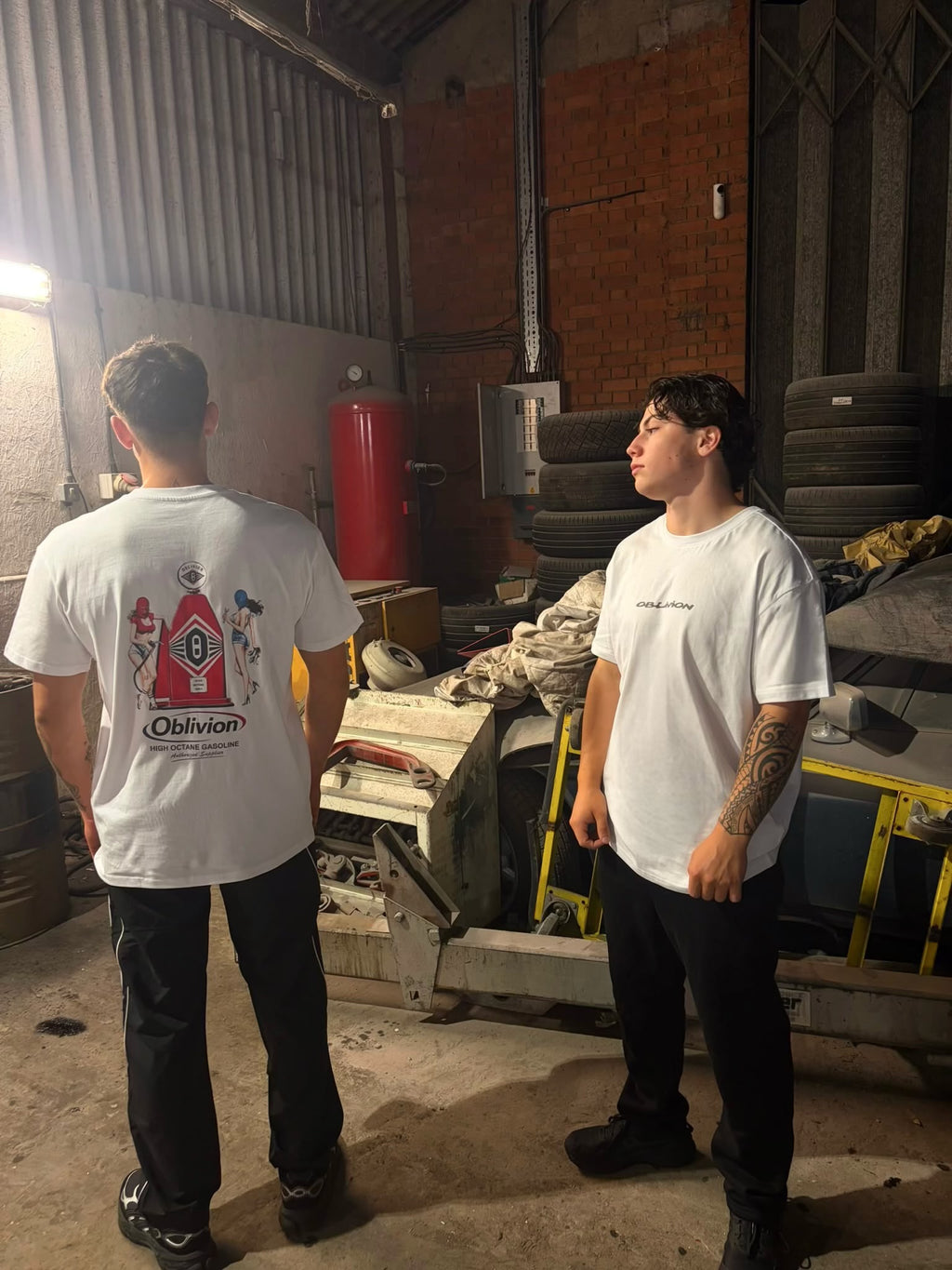 High octane Oblivion oversized Tee - White