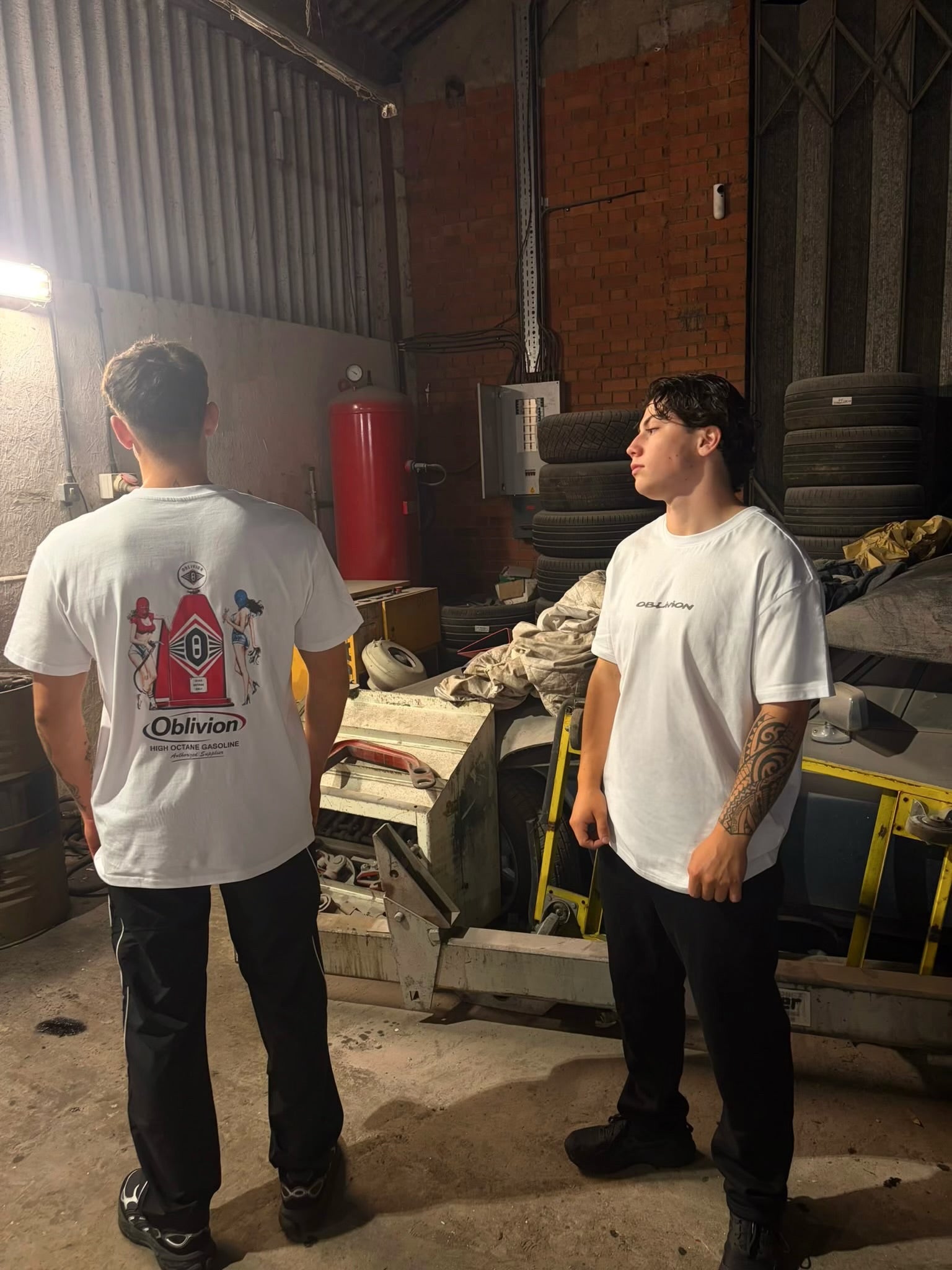 High octane Oblivion oversized Tee - White